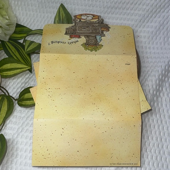 3 Vintage Greeting Card Chef Pots Pans What’s Cooking’? Peel & Stick Card - Picture 3 of 3